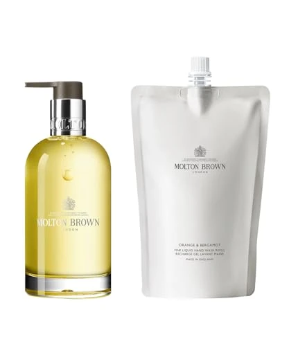 Molton Brown Orange & Bergamot Fine Liquid Hand Wash Glass Bottle 200 ml & Refill 400 ml