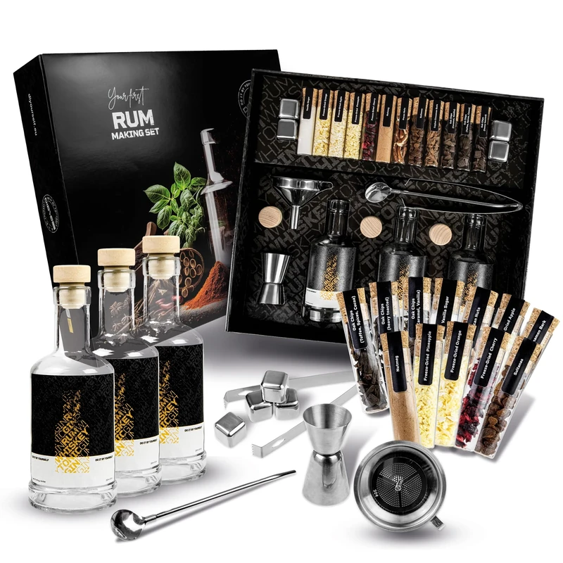 Dibys DIY Rum Infusion Kit - 12 Natural Botanicals & Accessories, 4 Recipes, Adults Gift Set - Image 1