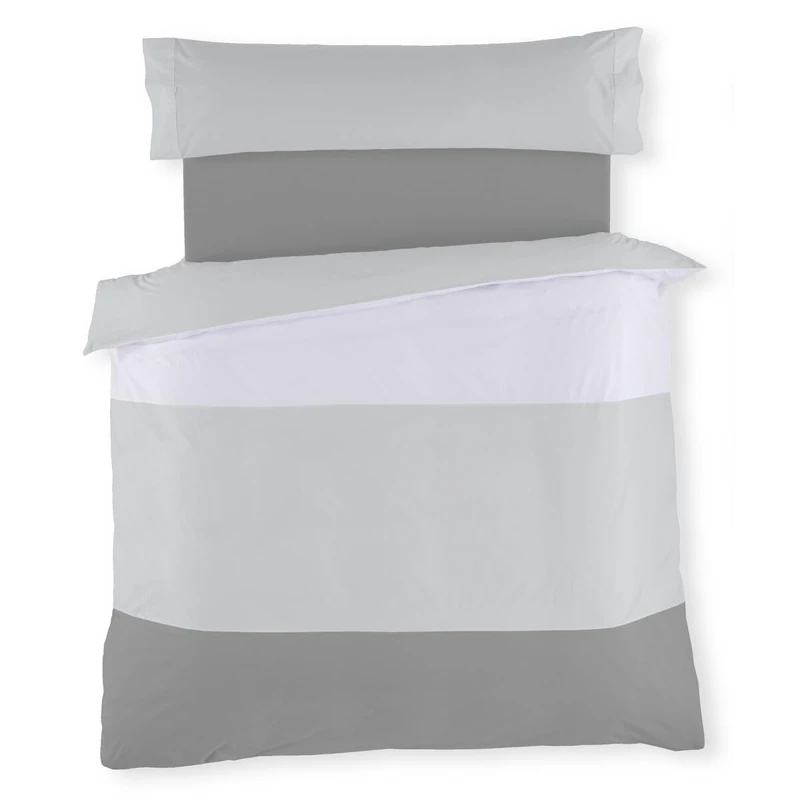 Alexandra House Living Pearl Grey Duvet Cover 260 x 240 cm - Image 1