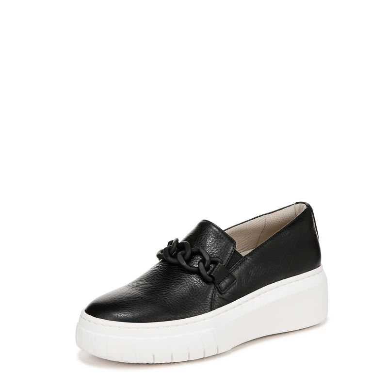 Naturalizer Womens Daphne Slip-On Trainers, Wide Fit, Black Pebble, UK 7