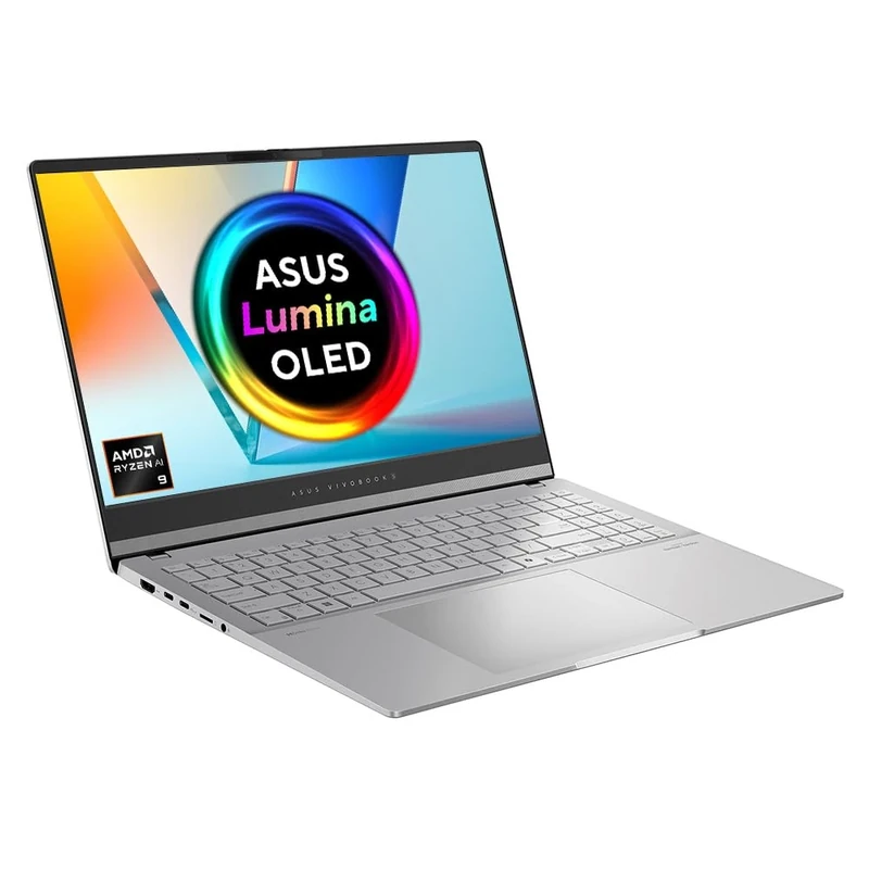 ASUS Vivobook S15 M5506W 15.6" 3K 120Hz OLED Laptop (AMD Ryzen AI 9 365 Processor, 32GB RAM, 1TB PCIe SSD, UK Layout RGB Backlit Keyboard with Co-Pilot Key, Windows 11 Home)