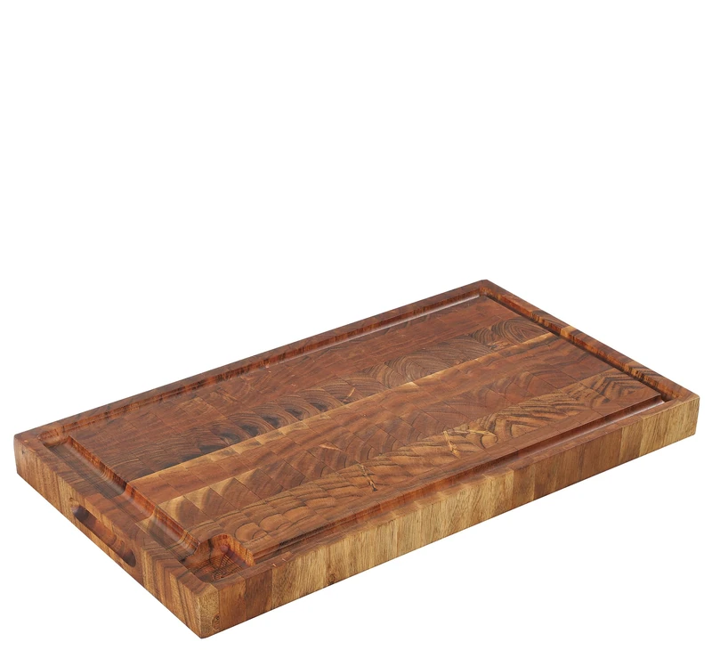 Zassenhaus Acacia Wood Chopping Board | Carving Board with Juice Groove | Kitchen Board End Wood | Knife-Friendly Wooden Chopping Board for Meat | Sustainably Sourced Hardwood | 54 x 30 x 4 cm