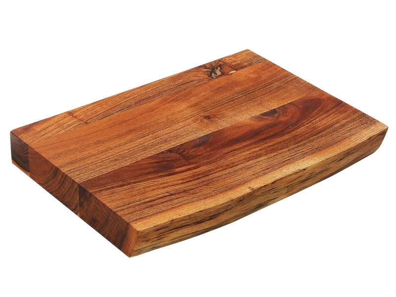 Zassenhaus Chopping Board Made of Acacia Wood, Solid Chopping Block, Wooden Chopping Board for Meat, Sustainably Grown Hardwood, Kitchen Board, 41 x 30 x 5 cm, Brown