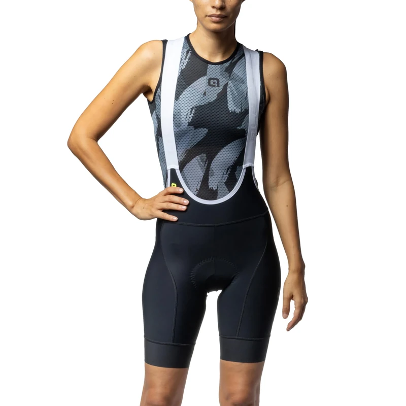 Alé Cycling Women's PR.E Magic Colour Bib Shorts, Black, M