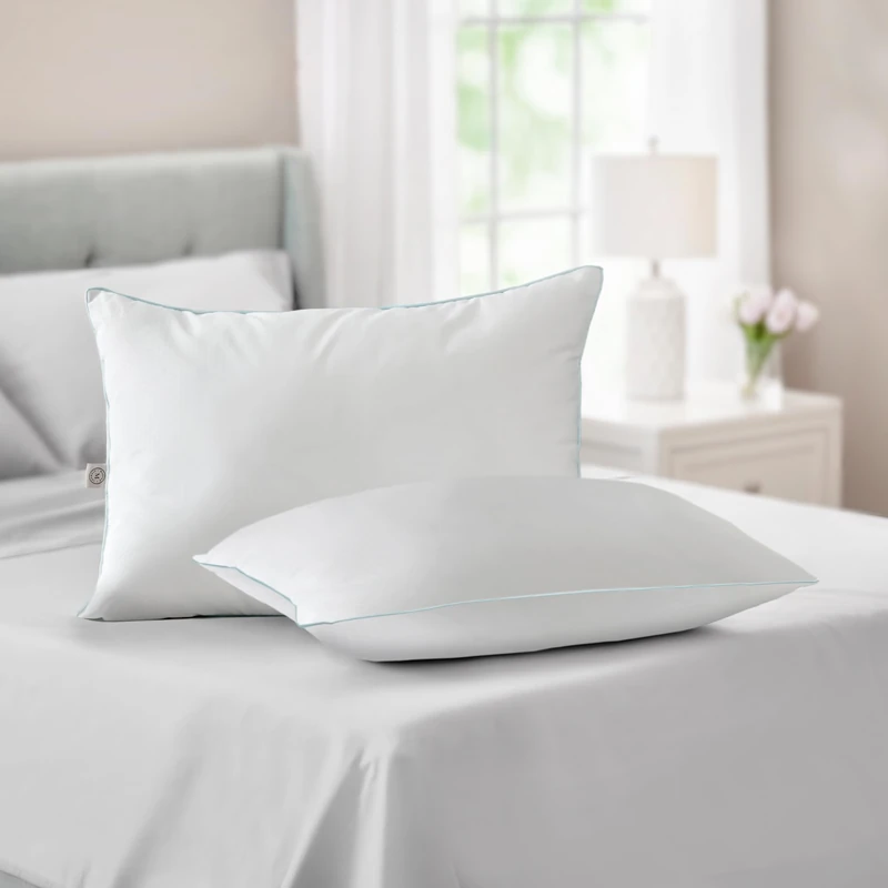 Martha Stewart SmartChill All Season 2 Piece Bed Pillow Set, 220 TC, Down-Alternative, Standard/Queen