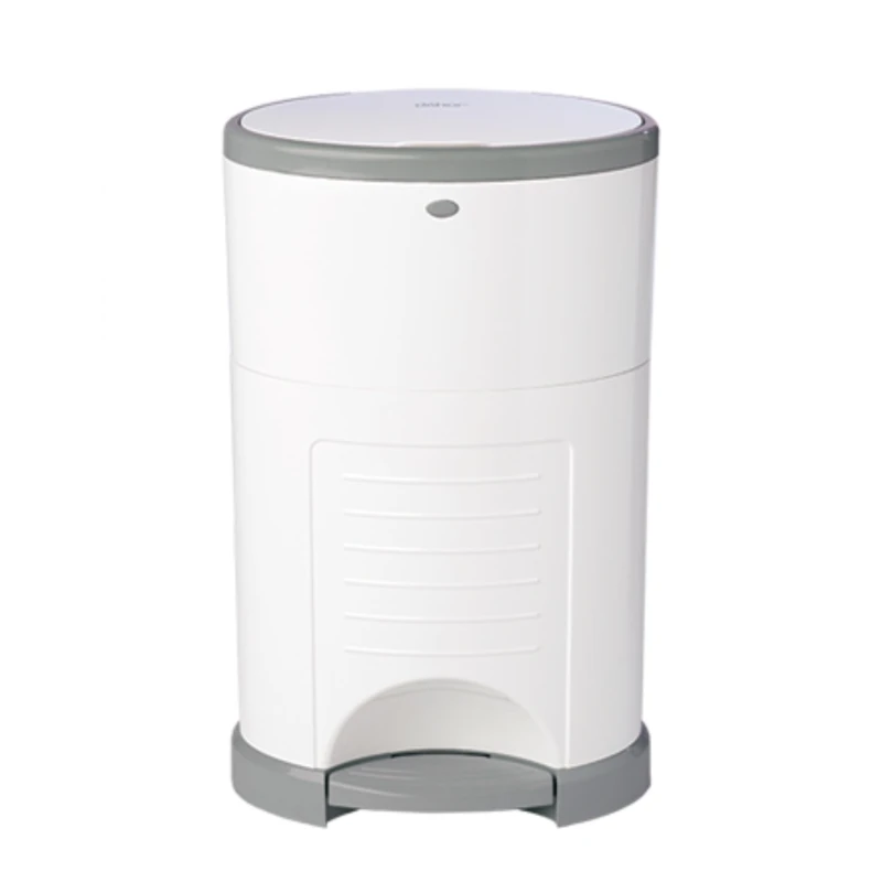 DEKOR Diaper EKO Plus White Nappy Bin Only Eco Friendly Nappy Bin Made from 70% Recycled Materials Hands Free Step - Drop Ready Cost-effective Refill System Great
