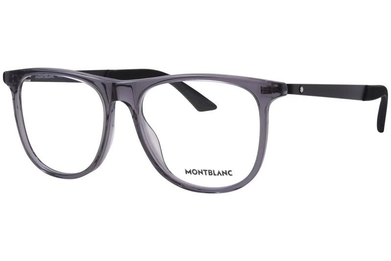 MONTBLANC Eyeglasses Grey-black-transparent/Lens Height: 45,10 Lens Diagonal: 60,30 Shape Description: Rectangular/Squared