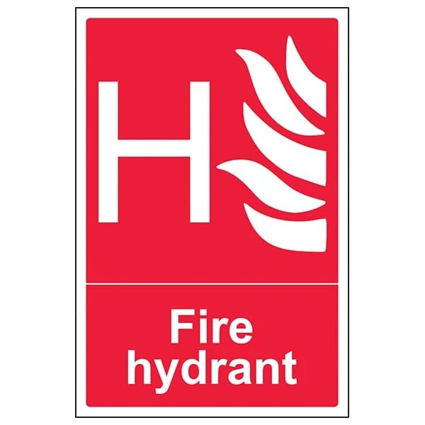 V Safety Fire Equipment - Fire Hydrant - 300 X 400MM Safety Sign With Snap Frame