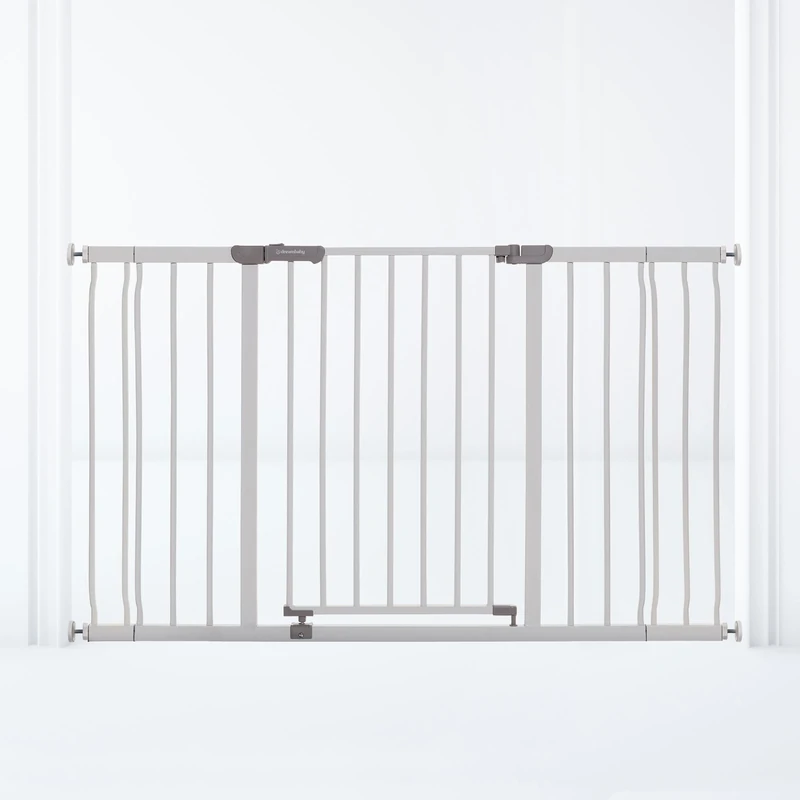 Dreambaby Ava Extra Wide Baby Gate, Stair Gate, Fits Openings 99-132.5cm, 76cm Tall. Wide Stair Gate for Dogs and Babies. Pressure Mounted Safety Gate, Stay Open Feature, Inc. 9cm and 18cm Extensions