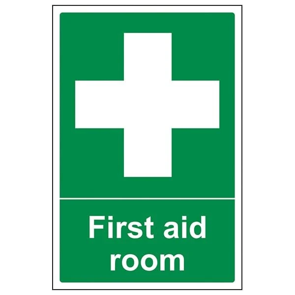 V Safety First Aid General - First Aid Room - 300 X 400MM Safety Sign With Snap Frame