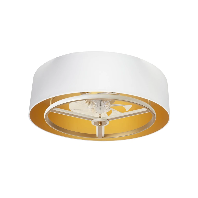 Eden pulse White-Gold Fan 60W 8 Transparent Blades 6 speeds, 20x70x70cm