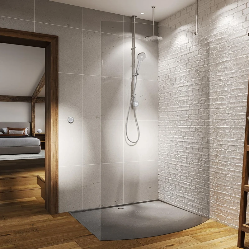 Aqualisa UTQ.A1.EV.DVFC.23 Unity Q Smart Shower Exposed with Adjustable and Ceiling Fixed Heads - for HP/Combi Systems