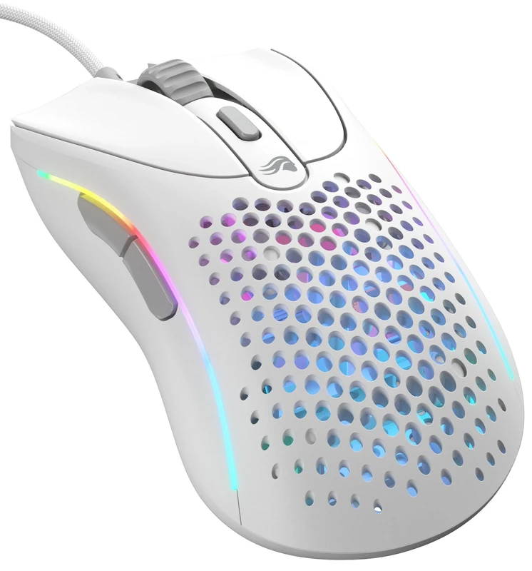 Glorious Gaming Model D 2 Wired Gaming Mouse - Superlight 58g, 26K Optical Sensor, 6 Programmable Buttons, Ergonomic, 80 Million Click Lifecycle, FPS, MMO, MOBA, Battle Royale - White