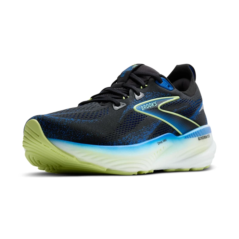 BROOKS 1104461D002 Glycerin GTS 22 Men Black/Cobalt/Neo Yellow UK 6