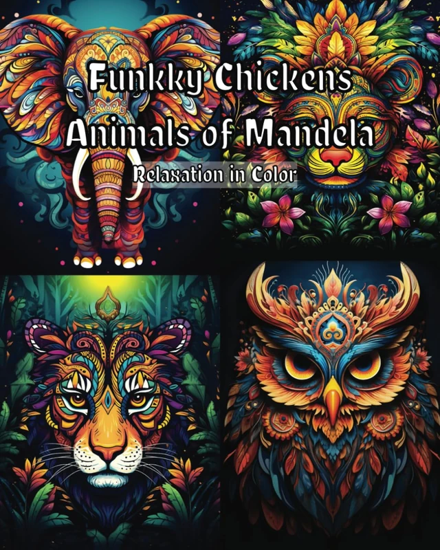 Funkky Chickens Animals of Mandela: Relaxation in Color