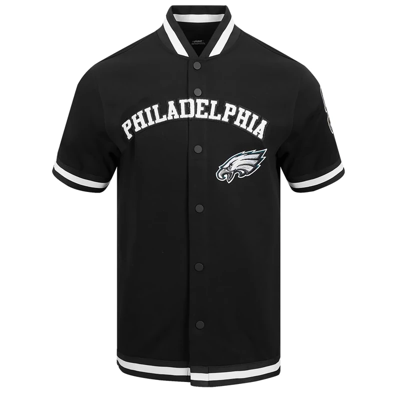 Pro Standard Mens NFL Philadelphia Eagles Classic Chenille Button Down Black S