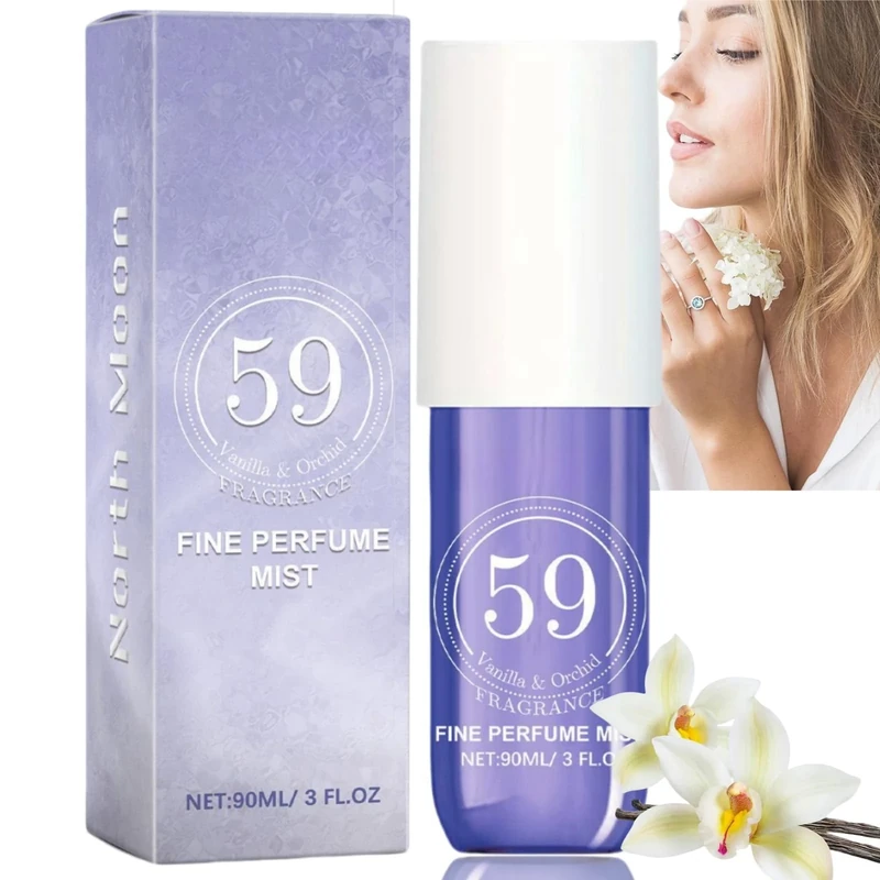 59# Fruity Body Spray, Perfume Crush Fragrance Mist, Hair and Skin Moisturizing Scent, Long Duration Spray, Attract and Enchant