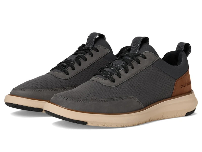 Cole Haan Men's Grand Remix Sneakers, Magnet/British Tan/Oat, 7 UK