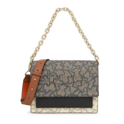 TOUS Medium Shoulder Bag Kaos Icon, Handbag for Women, Beige