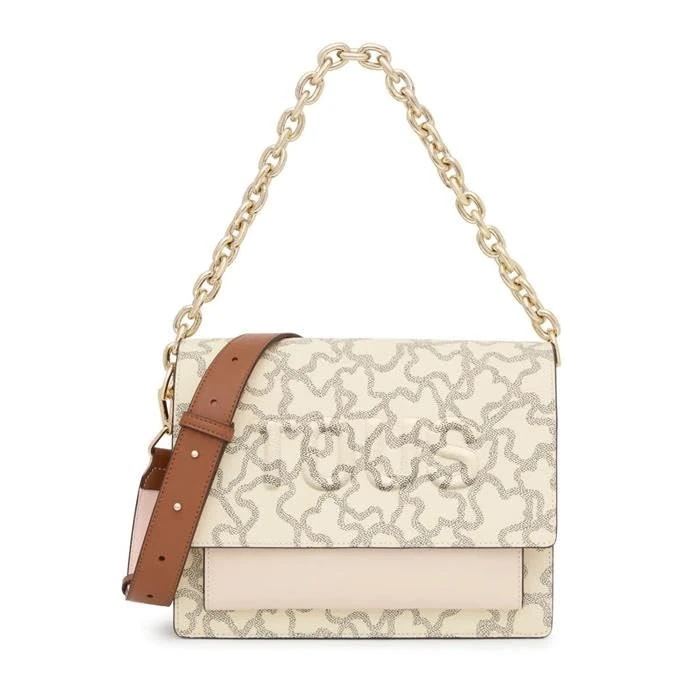 TOUS M. Audree Chain K Icon Shoulder Bag Beige-M, Women, beige, mediano
