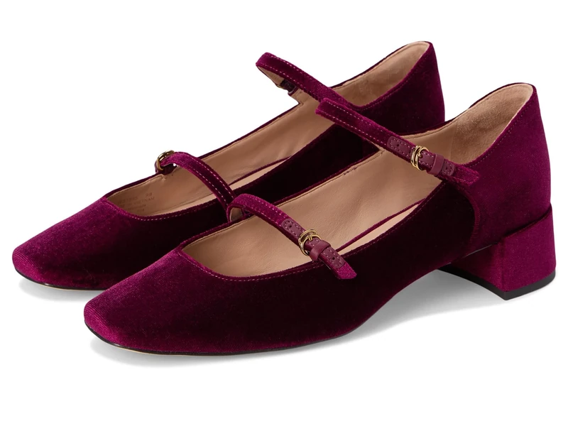 Cole Haan Womens 45mm High Heel Paxton Maryjane, Wine Velvet, 3 UK - Image 1