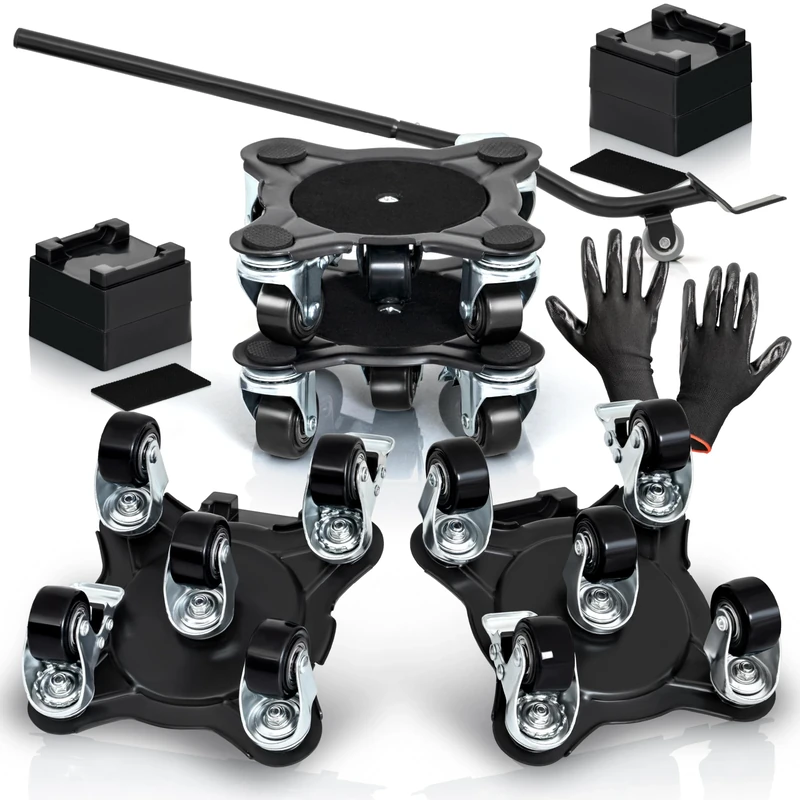 Furniture Movers with Wheels - Set of 4 Heavy Duty Furniture Lifter Tool with 2000 lbs Load Capacity, Easy Sliders Dolly for Moving Appliances, Sofa, Cabinet, and Piano etc (6.3×6.3IN)