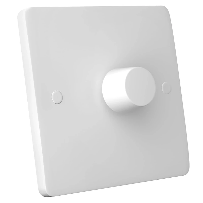 Zigtiger LED Dimmer Switch, Dimmer Switch for Dimmable Led Lights/Incandescent/Halogen, Trailing Edge Dimmer Switches with Min. Brightness Setting 1 Gang 2-Way, 3-100 Watts, No Neutral Required