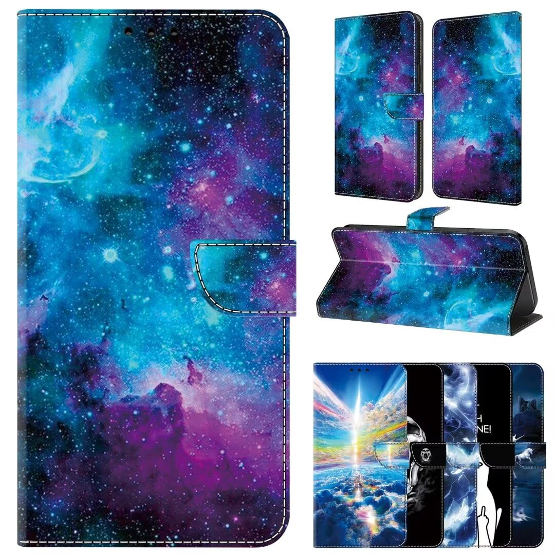 Case for Samsung Galaxy S8 Plus, Shockproof Premium Flip Folio PU Leather Wallet Case with Magnetic Card Holders Kickstand Protective Phone Cover for Samsung Galaxy S8 Plus,Starry sky