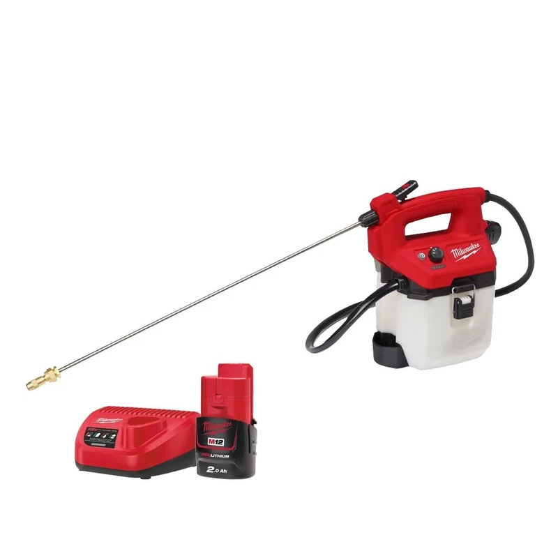 Milwaukee M12 BHCS3L-201 12V 3.7L Chemical Sprayer, 1x 2.0Ah Battery & Charger