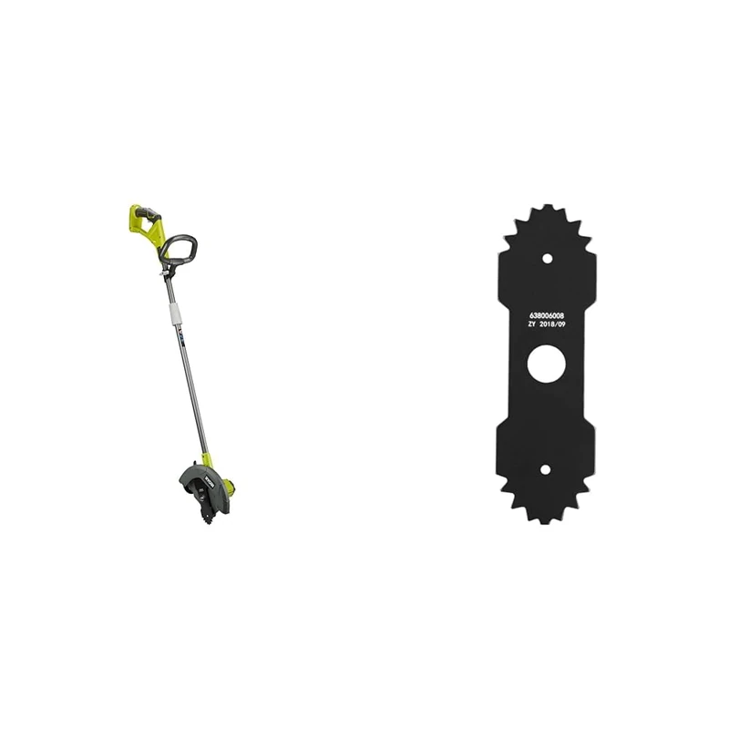 Ryobi RY18EGA-0 18V ONE+ Cordless 22cm Edger (Bare Tool), 18 V & RAC163 22cm Replacement Edger Blade (Single)