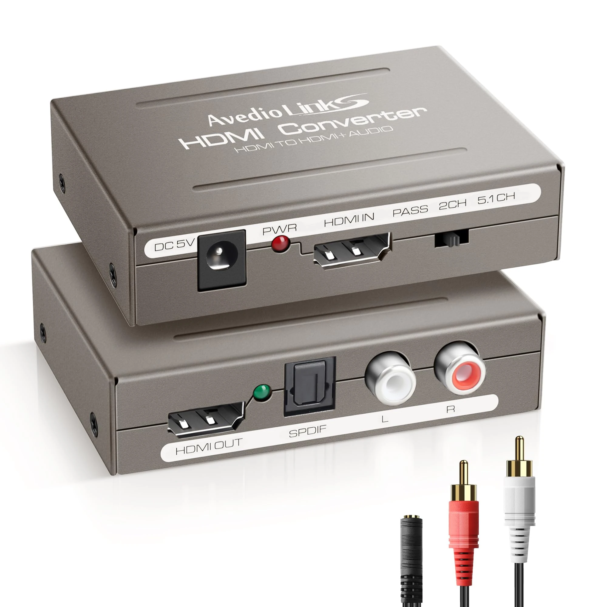 HDMI Audio Extractor (4K 30Hz Grey)