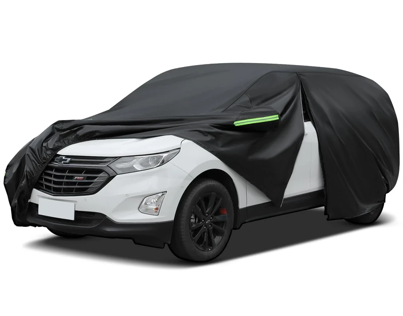 Sailnovo Heavy Duty SUV Car Cover Universal Fit Up to 181" inch Waterproof All Weather Protection Zipper Access For Chevrolet,Mazda Outdoor Snow Sun UV Shield