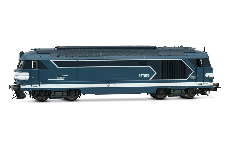 Jouef HJ2446 SNCF, BB 567556 diesel locomotive, flat lateral sides, blue livery with casquette logo, ep. V Loco - Diesel