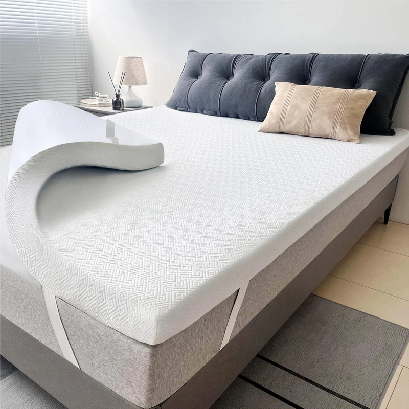 Airensky 3 Inch Memory Foam Mattress Topper, Cooling Gel Infused High Density Full (54"x75") Topper with Removable Skin-Friendly Cover, Bed Topper for Pressure Relief Back Pain, CertiPUR-US Certified