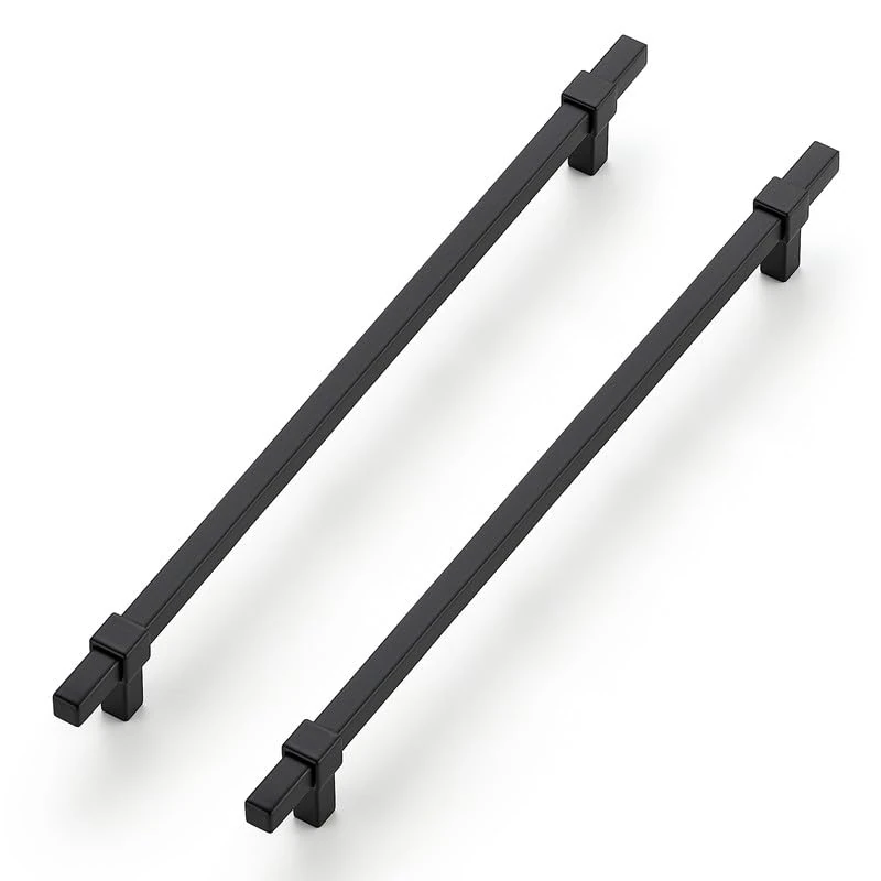 Ravinte Decor 20 Pack Black Cabinet Handles - 10" Hole Center Cabinet Pulls Matte Black Drawer Pulls Cabinet Hardware Kitchen Handles for Cabinets