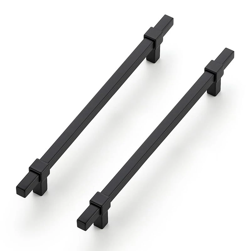 30 Pack Black Cabinet Handles, 7-1/2" Hole Center Kitchen Drawer Pulls