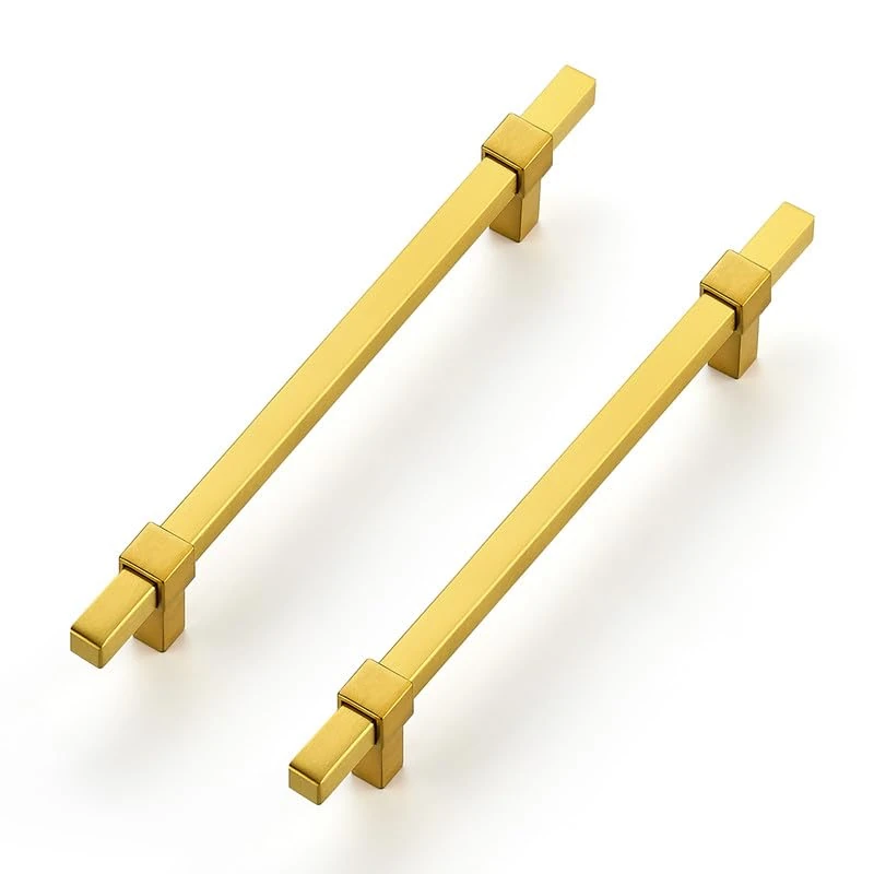 20 Pack Gold Cabinet Handles, 6-1/4" Hole Center Kitchen Drawer Pulls