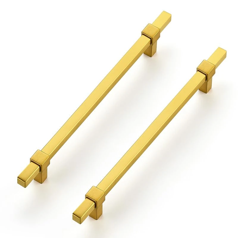 25 Pack Gold Cabinet Handles, 7-1/2" Hole Center Kitchen Drawer Pulls