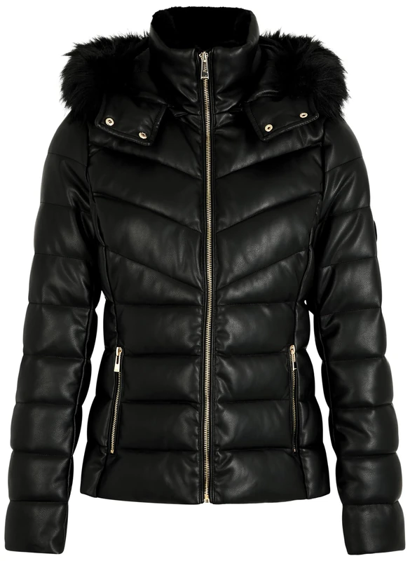 Morgan Women's Hooded Down Jacket, Black, UK 10