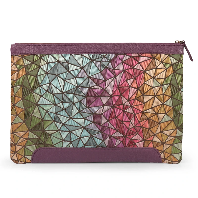Londo Genuine Leather Laptop Sleeve - Stylish Protection for MacBook M1 M2 M3 Pro Max (Purple, 15 Inches)