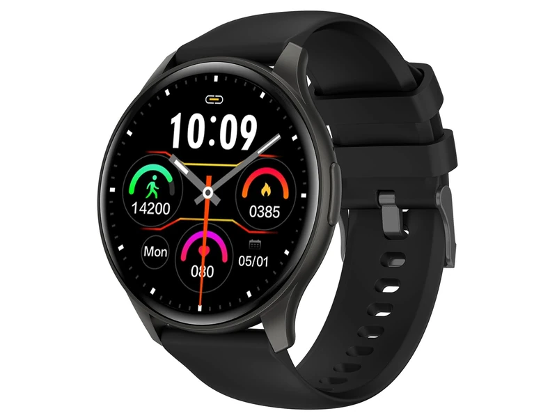 Trevi T-FIT 235A Smartwatch with 1.43 Inch AMOLED Display, Smart Watch with Wireless Call Function, Training and Wellness Control, Sleep Monitor, IP67, Black