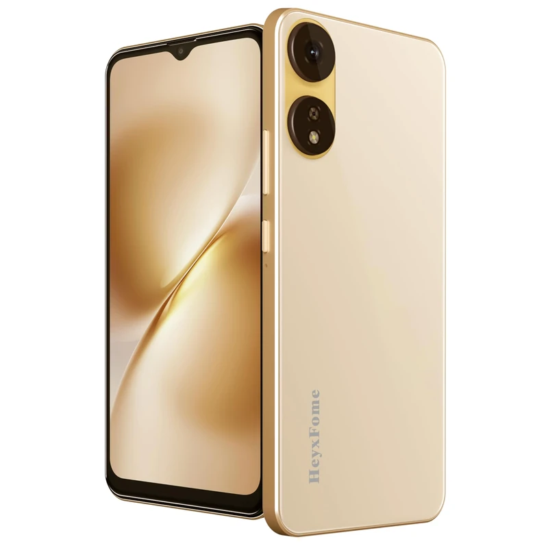 HeyxFome H1 Mobile Phones, 2025 New 4G SIM Free Unlocked Mobile Phones, 6.5” HD+ Screen Smart Phone, 16GB Octa-core, 2GB RAM Android 10 Phone, 16MP Smartphone, Dual SIM Face Unlock UK (Gold)