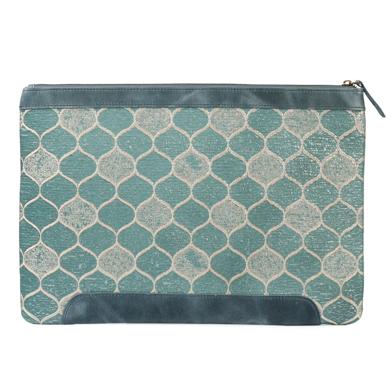 Londo Genuine Leather Laptop Sleeve - Stylish Protection for MacBook M1 M2 M3 Pro Max (Blue, 13 Inches)