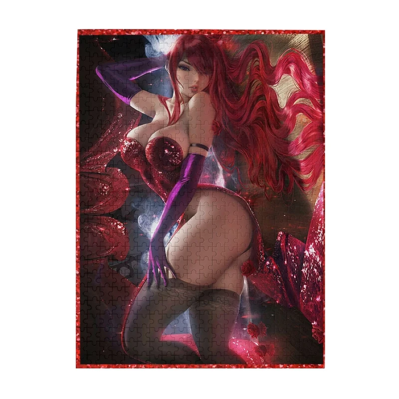 KOPUTE Fairy Red Anime Pinup Girl 1000-Piece Jigsaw Puzzle