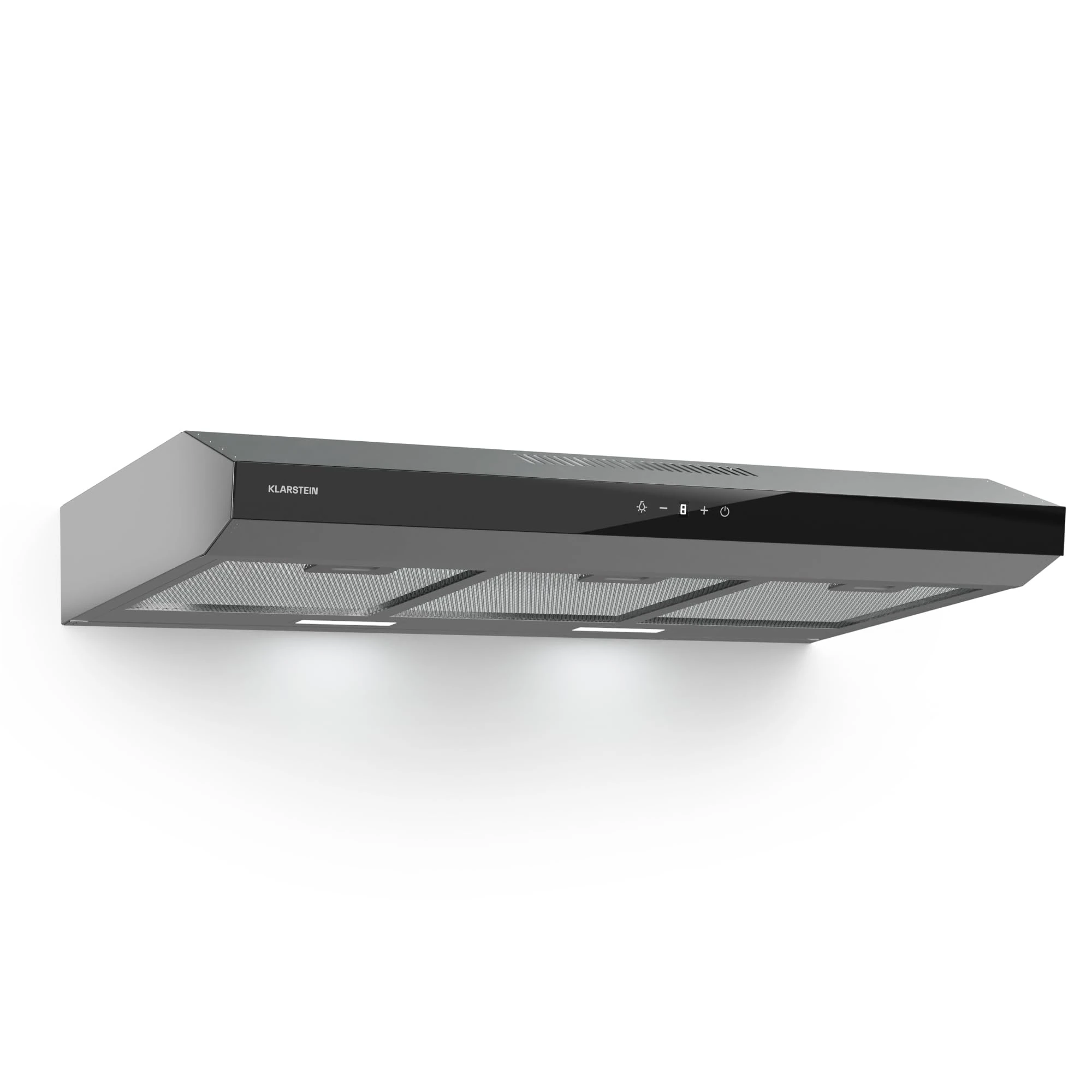 Klarstein Cooker Hood, Extractor Fan for Kitchen w/Dishwasher Safe Aluminium Grease Filter, 175 m³/h Airflow, LEDs, Touch Controls Cooker Hoods, Wall Mount Steel Fan Vent Hoods, Kitchen Extractor Fan