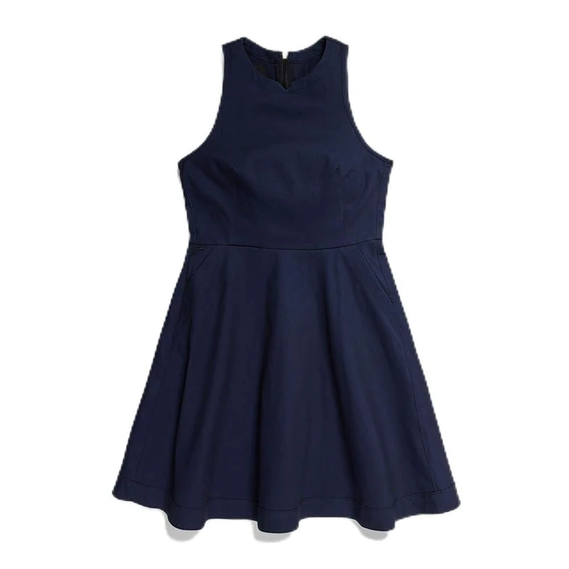 G-STAR RAW Core Fit and Flare Dress - Sartho Blue, Size S