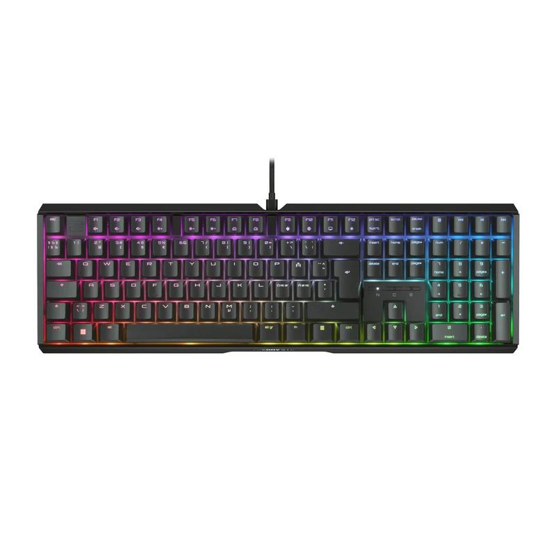 CHERRY XTRFY MX 3.1, Mechanical Gaming Keyboard, Pan-Nordic Layout (QWERTY), RGB Lighting, Aluminium Housing, USB-A, MX2A RED Switches, Black