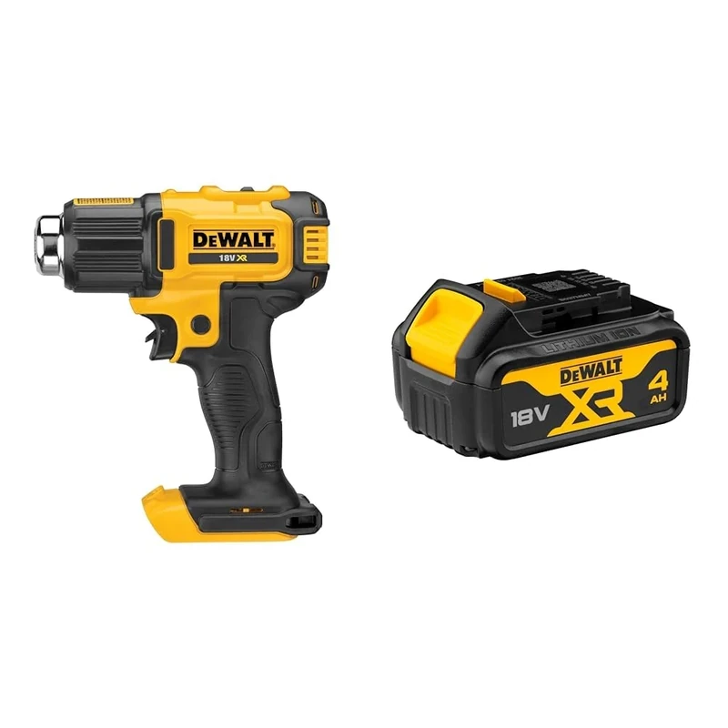 DEWALT DCE530N-XJ Cordless hot air Gun, 18V (Base), Black/Yellow + DEWALT Battery