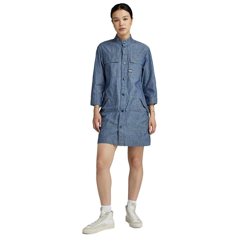 G-STAR Shirt Dress, Blue (Rinsed D24745-d186-082), XS