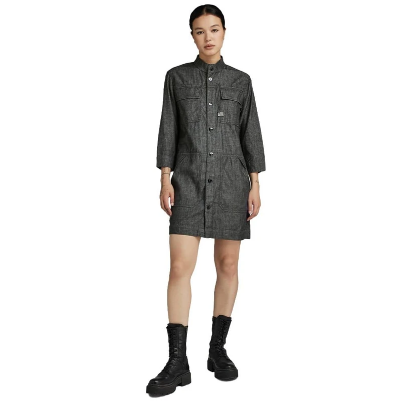 G-STAR Shirt Dress, Jet Black D24745-d195-a814, XL
